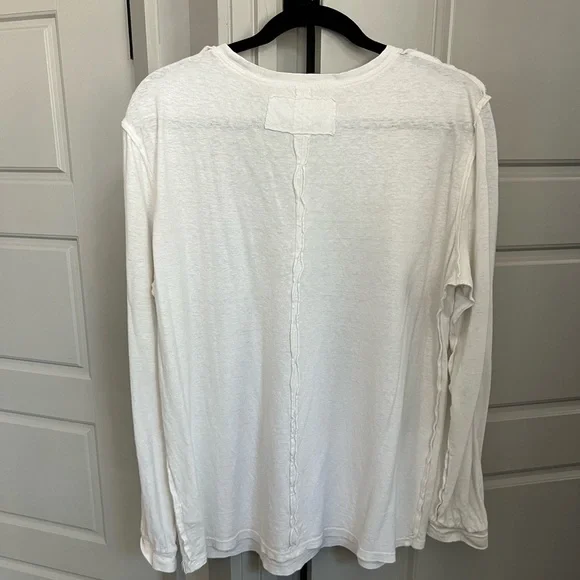 Care FP Morning Noon And Night Hemp Long Sleeve White Tee - Picture 4 of 9